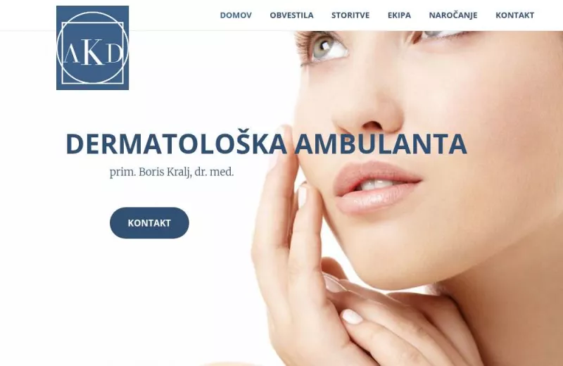 Spletna stran AKD: posnetek naslovne strani